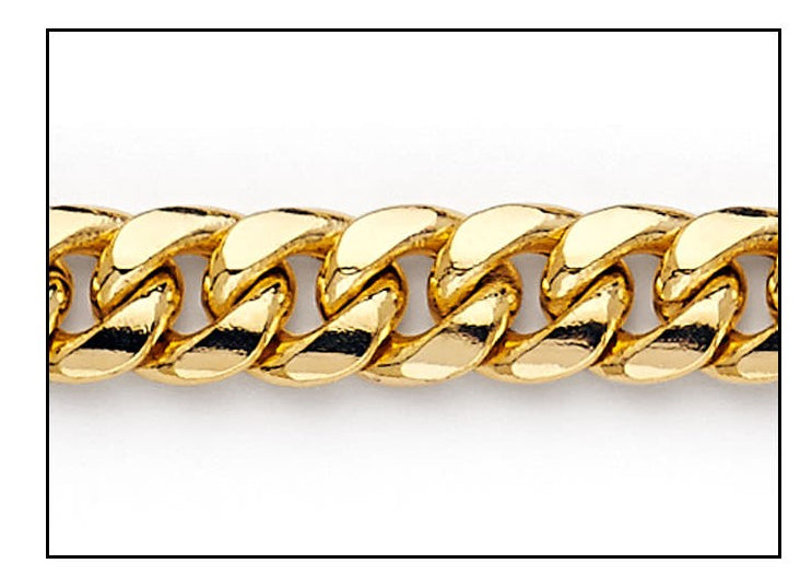 14K Gold Curb Chain 4.4 mm