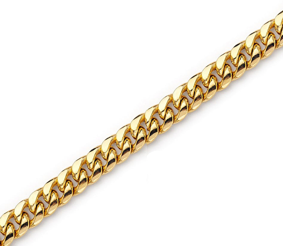 14K Gold Curb Chain 4.4 mm