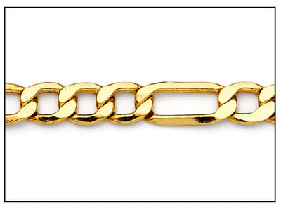 14K Gold Figaro Chain 4.4 mm