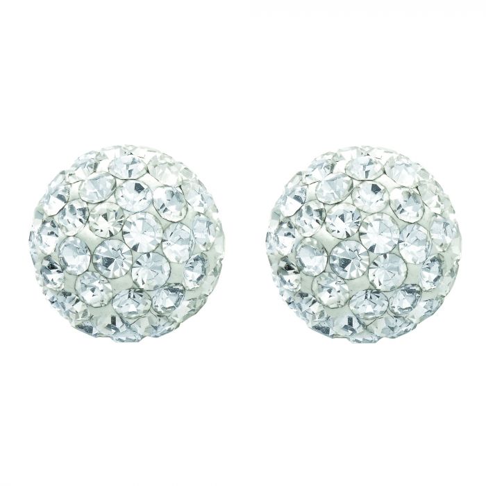 14K Gold Crystal Stud Earrings