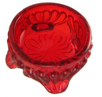 Cambridge Ohio Ruby Red Hand Pressed Glass Ring Holder