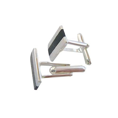 Black Onyx Sterling Silver Cufflinks | SilverAndGold