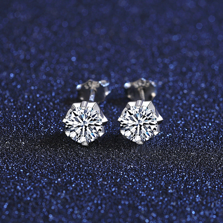 1.9 TCW Moissanite Silver Earrings