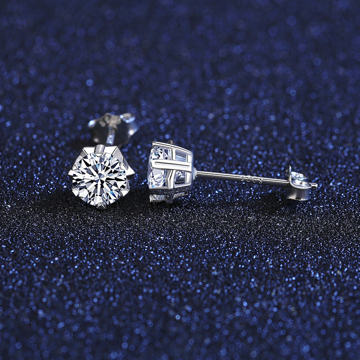 1.9 TCW Moissanite Silver Earrings