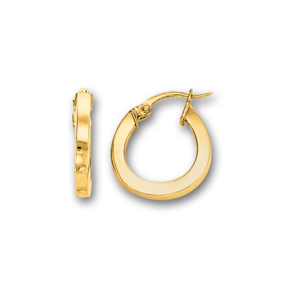 14K Yellow Gold Timeless Hoop Earrings | SilverAndGold