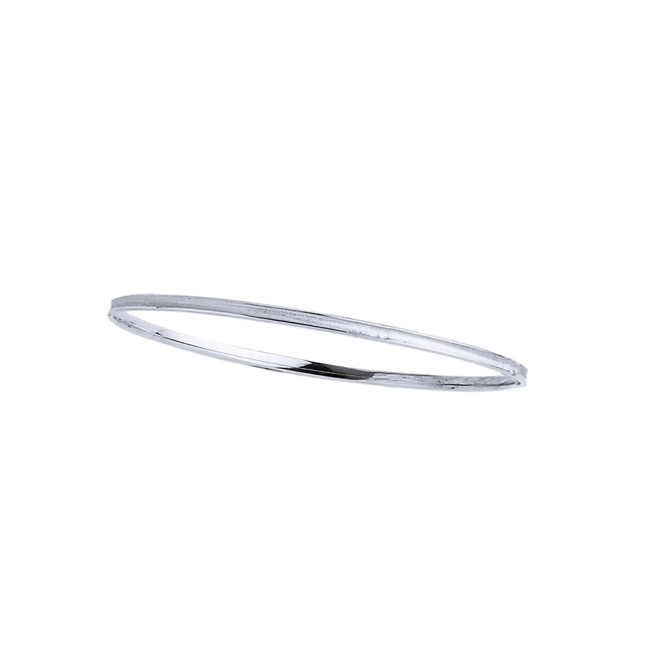 14K White Gold Stackable Bangle