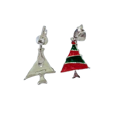 Modern Christmas Tree Earrings