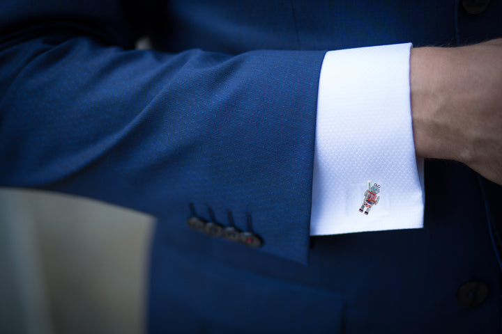 Little Drumming Robot Sterling Silver Cufflinks | SilverAndGold