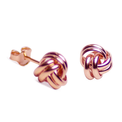 Rose Gold Love Knot Earrings