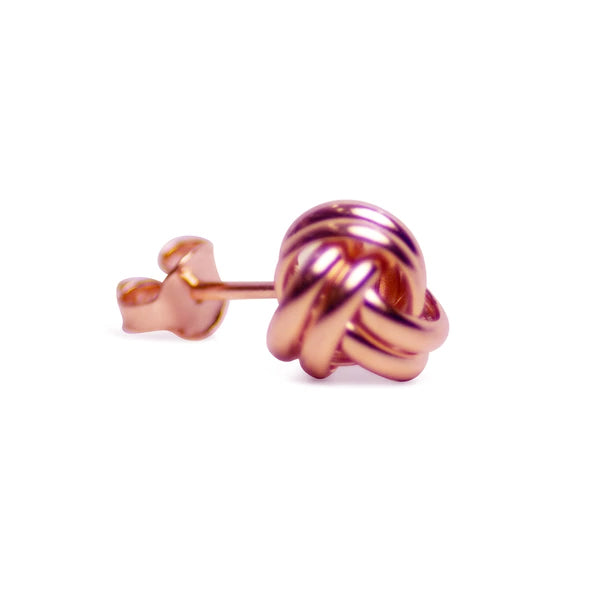 Rose Gold Love Knot Earrings