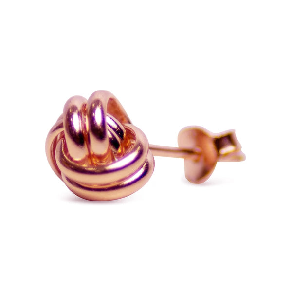 Rose Gold Love Knot Earrings