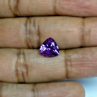 Amethyst 2.58 Carat Trillion Cut Loose Gemstone