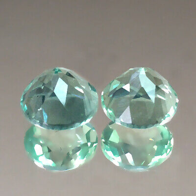 Green Natural Fluorite 5.14 Carats Pair Loose Gemstones