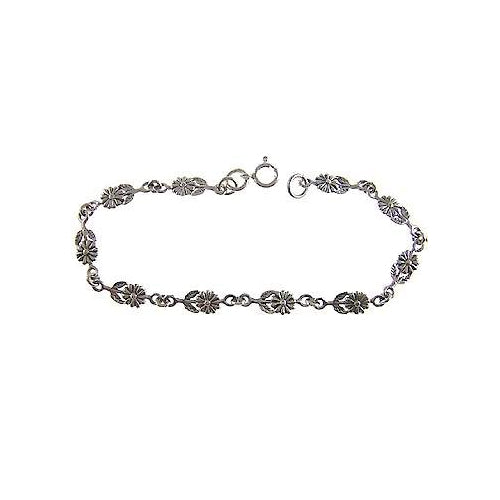 Silver Bracelet: Sterling Flowers - SilverAndGold.com Silver And Gold