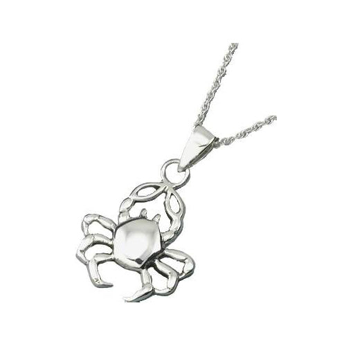 Sterling Cancer the Crab Necklace - SilverAndGold.com Silver And Gold