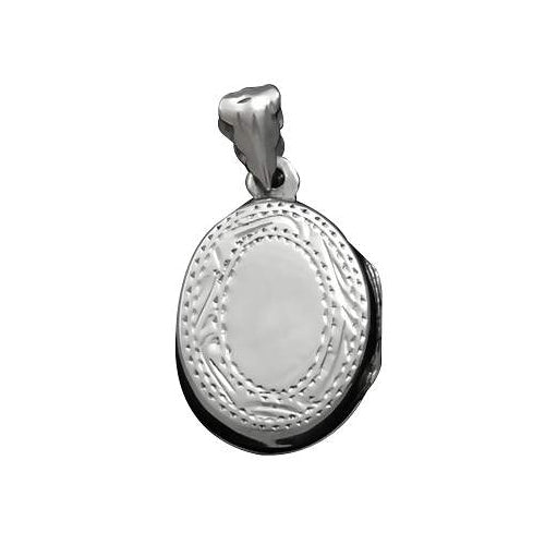 Sterling Locket: Etched Oval - SilverAndGold.com Silver And Gold