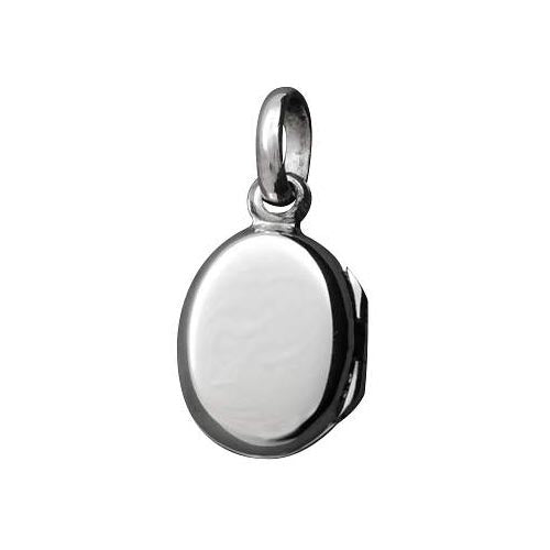 Sterling Locket: Small Plain Oval - SilverAndGold.com Silver And Gold