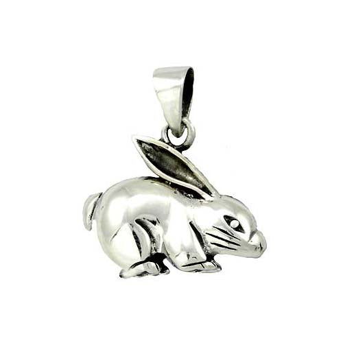Sterling Pendant: Bunny Rabbit - SilverAndGold.com Silver And Gold