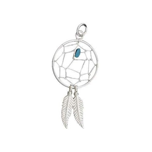 Sterling Silver Dreamcatcher Pendant Necklace