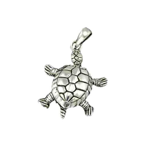 Sterling Pendant: Ornate Turtle - SilverAndGold.com Silver And Gold