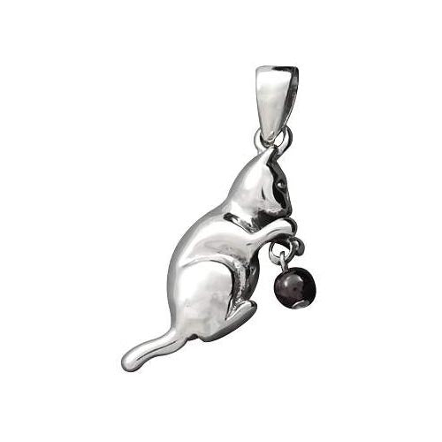 Sterling Pendant: Playful Kitten - SilverAndGold.com Silver And Gold