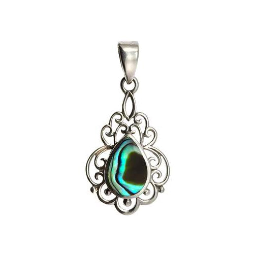 Sterling Silver and Abalone Shell Pendant - SilverAndGold.com Silver And Gold