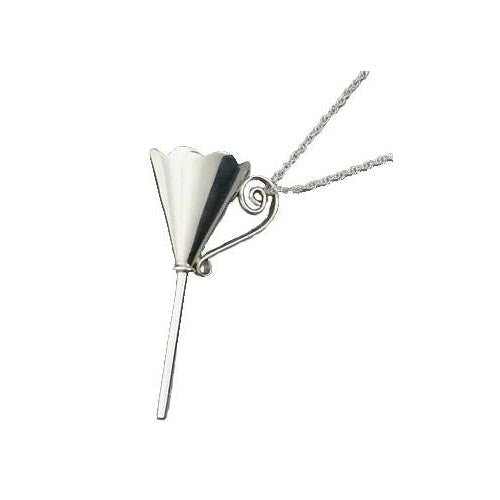 Sterling Silver Perfume Funnel Necklace - SilverAndGold.com Silver And Gold