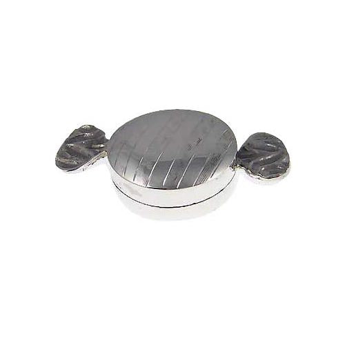 Sterling Silver: Round Candy Shape Box - SilverAndGold.com Silver And Gold