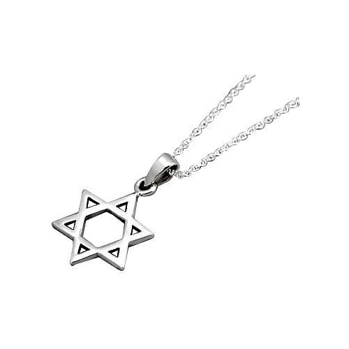 Sterling Silver Star of David Necklace - SilverAndGold.com Silver And Gold