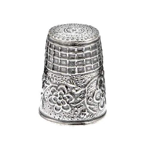 Sterling Silver Thimble: Flowers - SilverAndGold.com Silver And Gold