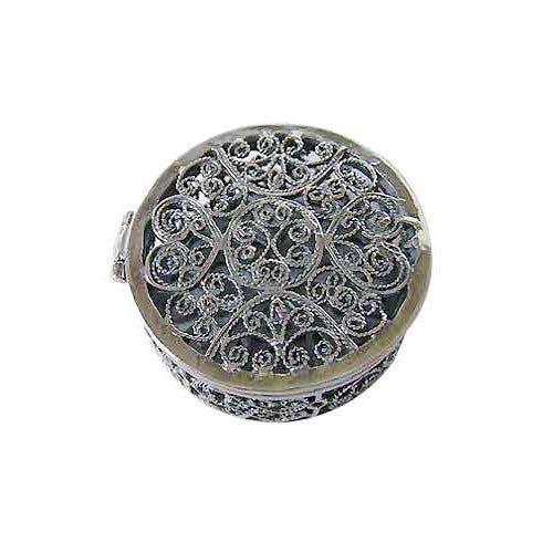 Victorian Scroll Style Round Box - SilverAndGold.com Silver And Gold