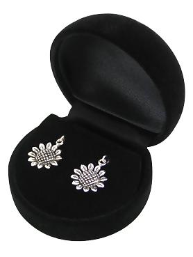 Sterling Silver Sunflower Dangle Earrings | SilverAndGold