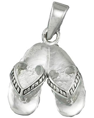 Silver Beach Sandal Necklace