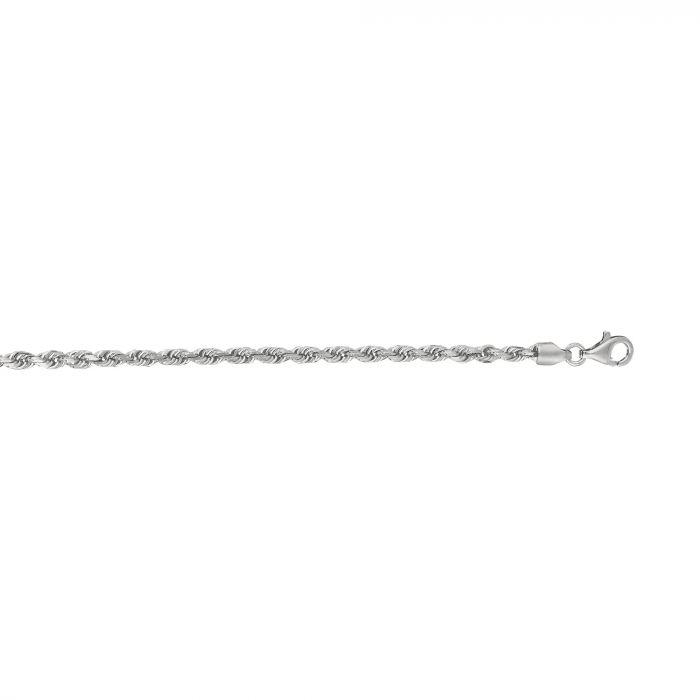 10K Gold Rope Chain Bracelet 2.9 mm