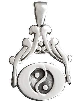 Silver Yin/Yang & Aum Pendant